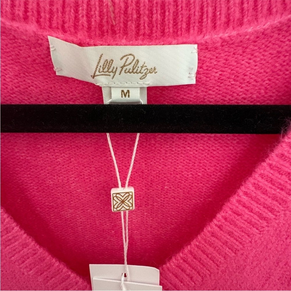 Lilly Pulitzer Alayna sweater. Garden party embroidery. Size medium - Picture 7 of 8